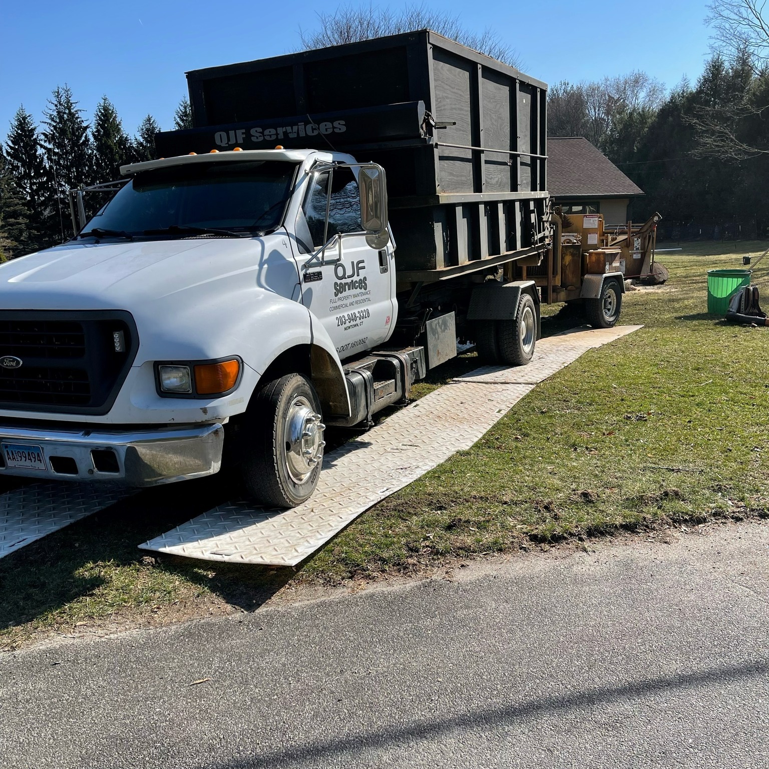 OJF Services Property Management using Ground Protection Equipment