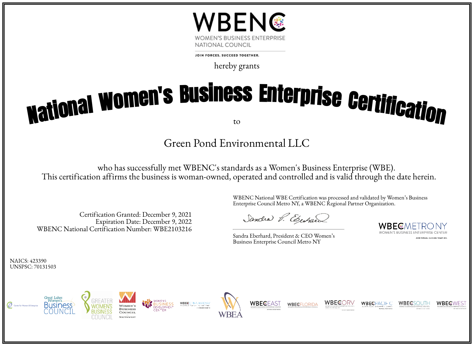 NWBEC Certification